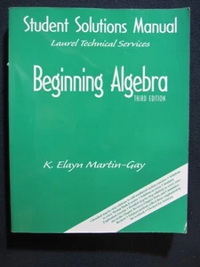 Beginning Algebra Student Solutions Manual [Paperback] Gay, Martin - Picture 1 of 6