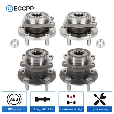 4 Pcs Front Rear Wheel Hub Bearings AWD For Subaru Legacy Outback 2015-2019 2020 Foto 1 de 4