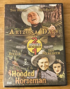 Arizona Days & Mystery Hooded Horseman DVD Tex Ritter Syd Saylor Iris Meredith - Picture 1 of 2