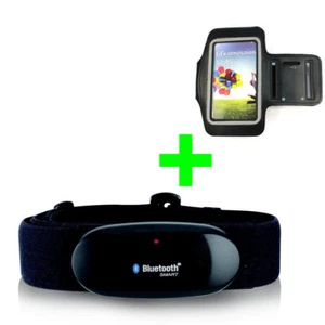BLUETOOTH CHEST STRAP for RUNTASTIC + BRACELET SAMSUNG S9,S10,S20,S21 - Picture 1 of 1