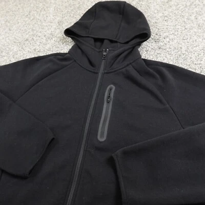 Мужская толстовка с капюшоном Uniqlo L черная эластичная сухой пот функциональная толстовка на молнии куртка - Изображение 1 из 4