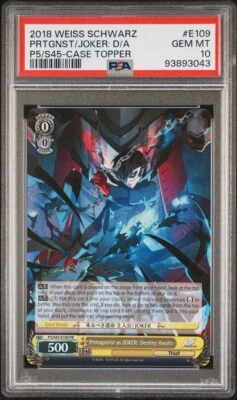 Weiss Schwarz English Persona 5 Protagonist as JOKER Case Topper PSA 10 - Image 1 of 2
