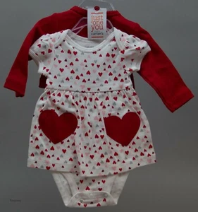 Carter's Just One You 2 piece White/Red Dress Cardi Set Size 3 months NWT - Picture 1 of 2