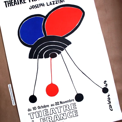 Póster original 1969 Alexander Calder Theatre de France Paris Foto 1 de 4