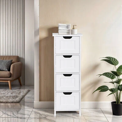 Narrow Floor Bathroom Storage Cabinet with Slide Out Drawers for Small Space  - Image 1 of 4