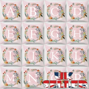 PINK LETTER POLYESTER CUSHION COVER PILLOW CASE WAIST THROW HOME SOFA DECOR UK - Picture 1 of 32