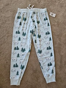 PJ Salvage Eisblau Just Chill Eisbär Lounge Jogginghose Pyjamahose Neu mit Etikett Größe MED - Bild 1 von 9