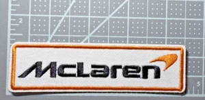 McLaren F1 Racing Motorsports White Logo 4.5in Patch Iron / Sew-On - Picture 1 of 2