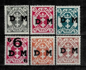 Germany / Danzig 1922 ☀ Dienstmarken set - Mi 22/28 - 40 Eur ☀ MNH stamps - Picture 1 of 2