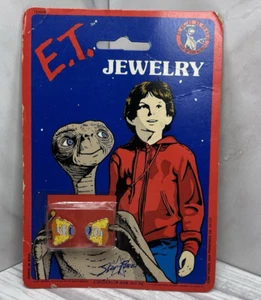 Vintage ET Extra Terrestrial Earrings 1982 ET Movie Universal Studios Star Power - Picture 1 of 7