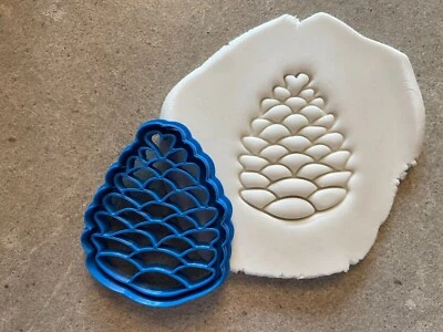 Pine Cone cookie cutter, biscuit decorating ideas, nature, conifer, autumn - Image 1 of 4