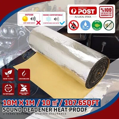 10sqm Sound Deadener Heat Proof Insulation Noise Proofing Foam Car Auto Shield - image 1 of 4