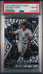 2023 Topps Xpectations Anthony Volpe Rookie Crackle /75 PSA 10 - Foto 1 di 2
