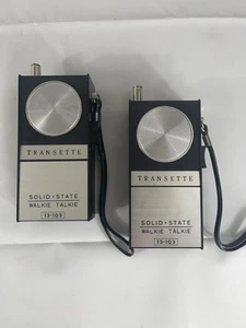 Midland Transette 13-103 Walkie Talkie Pair Vintage 1966 Untested - Zdjęcie 1 z 5