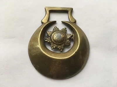 ORIGINAL C1880-1900 VINTAGE STAR AND CRESCENT HORSEBRASS - Image 1 of 2