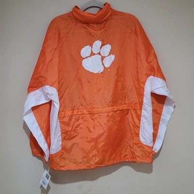 Clemson Tigers Pack Away Orange Windbreaker Jacket NCAA Collegiate Medium New - Image 1 of 4