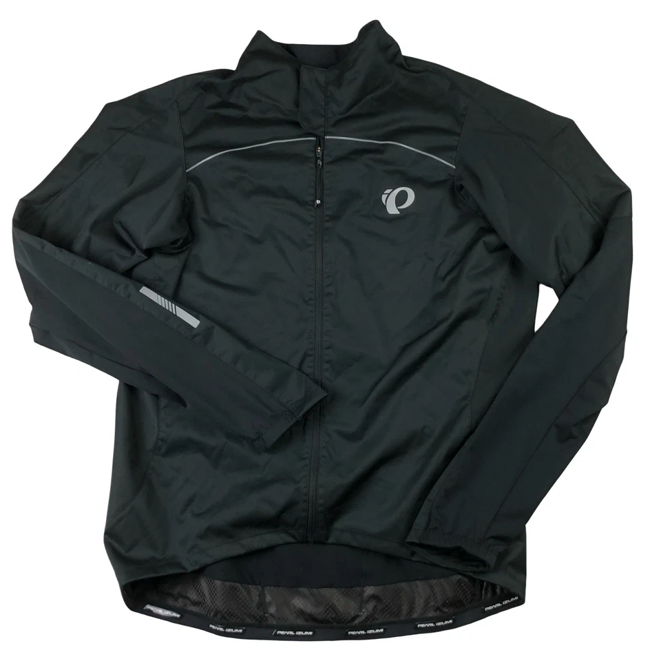 Pearl Izumi Pro Pursuit Mens XL Black Cycling Full Zip Windbreaker Rain Jacket - Image 1 of 4