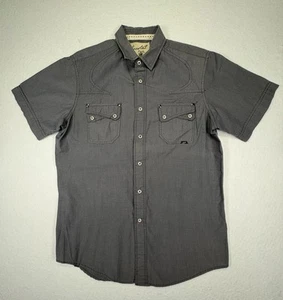 Coastal Short Sleeve Shirt Men’s Medium Gray Snap Closure - Picture 1 of 10
