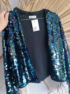 Pailletten Jacke H&M 158/164 12-14Jahre Neu Glitze - Bild 1 von 4