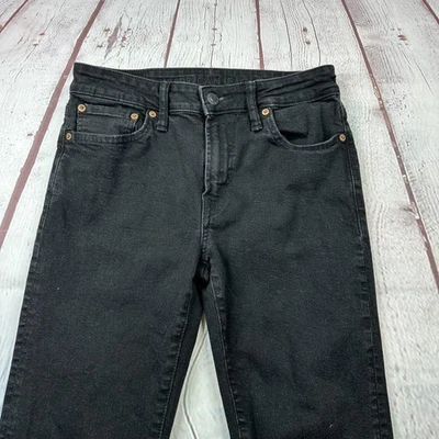 Pantalones de mezclilla American Eagle AEO para hombre 30x32 negros ajustados rectos AirFlex + elásticos Foto 1 de 4