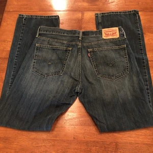 Levi’s Jeans Men's 36x34 527 Blue Slim Bootcut Dark Wash 100% Cotton Faded - Picture 1 of 13