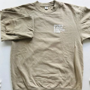 Sporty & Rich Athletic Club Tan Crewneck Sweatshirt Size Large Graphic Print - Picture 1 of 6