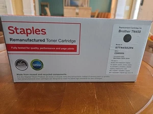 Brother TN-450 Staples Black Toner Cartridge - Picture 1 of 2