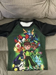New Ben 10 Rashguard Swim Set, Short Sleeves, Shorts & Swim Cap - Size 140 - Picture 1 of 5