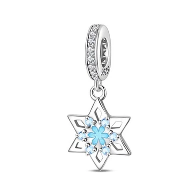 KUNSIR 925 Plata de Ley Dije Azul Hielo Energía Cuelga Dije Para Pulsera Hágalo Usted Mismo Foto 1 de 4
