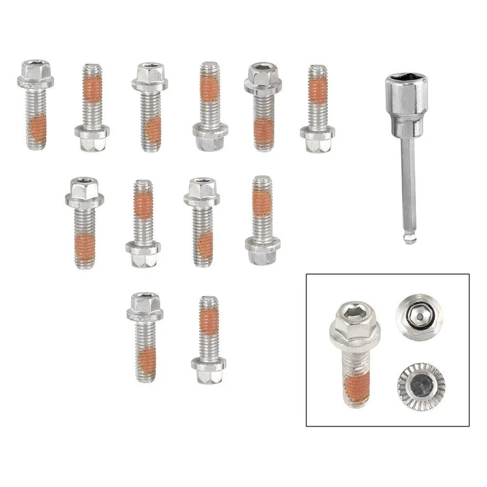 For Chevy Silverado 2500 HD 01-14 Stainless Steel Polished Header Bolt Set Foto 1 de 1