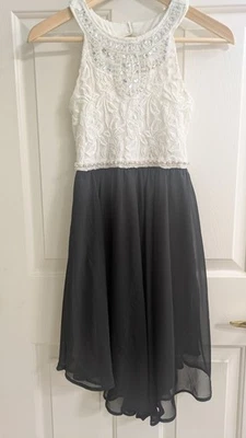 Vestido Elegante Niñas Talla 10/12 con Encaje y Gemas ENVÍO GRATUITO Foto 1 de 4