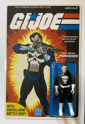 Figura de acción hecha a medida Punisher 3 3/4 GI Joe estilo vintage ARAH Foto 1 de 2