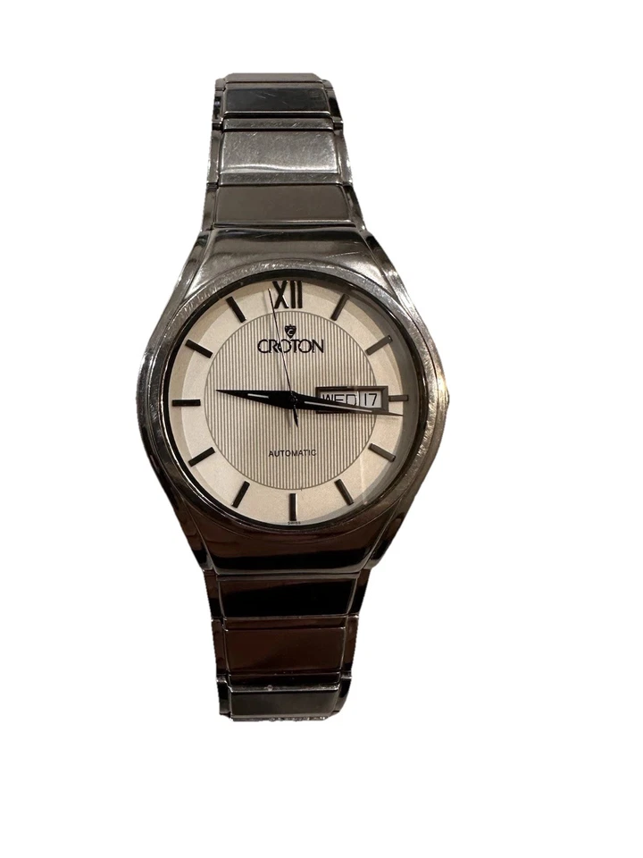Croton Men’s Stainless Steel Automatic Watch – Day/Date – Dress Casual Classic - Image 1 of 1