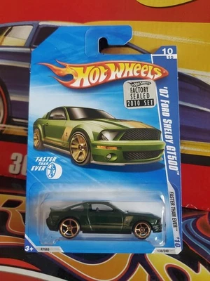 Hot Wheels 2010 holograma sellado de fábrica más rápido que nunca '07 Shelby GT500 verde Foto 1 de 4