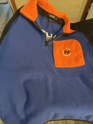 Pulôver Nautica Competition Urban Outfitters lã azul preto laranja pequeno - Imagem 1 de 4