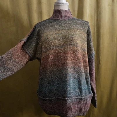 Suéter Westbound Para Mujer PXL Manga Larga Pullover Simulado Cuello Alto Multicolor Foto 1 de 4