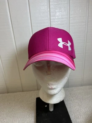 Under Armour девочек/женщин розовый/белый ремень назад регулируемый шляпа молодежный размер - Изображение 1 из 4