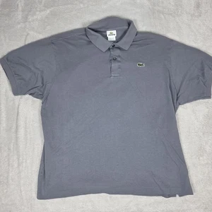 Lacoste Polo Shirt Mens 2XL Gray Classic Fit Casual Alligator Logo 100% Cotton - Picture 1 of 10