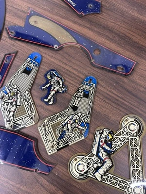 Williams SPACE SHUTTLE Pinball playfield Plastics set Used - Image 1 of 4