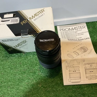 Vintage Promaster Spectrum 7 lens 70-300mm F/4-5.6 for Minolta W/ Box & Manual - Image 1 of 4