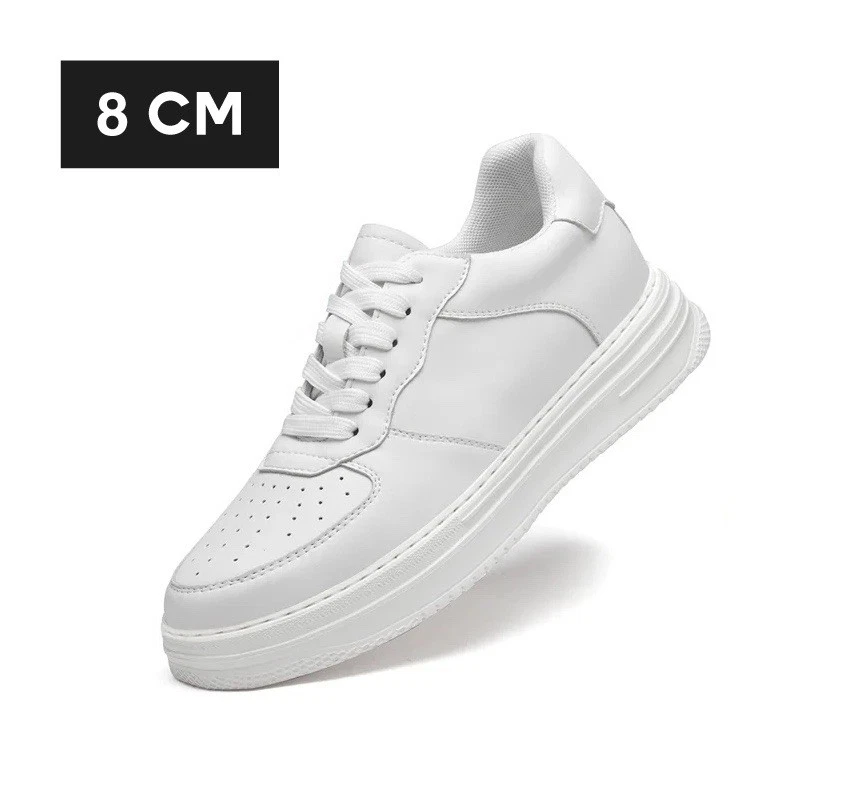 Lufido White-Dry Herrenschuhe – +10 cm größer durch versteckte Sohle, weiß - Bild 1 von 1