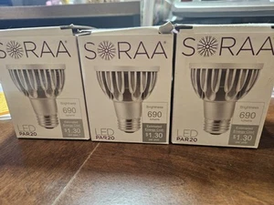 Lot of 3 SORAA Brilliant PAR20 LED E26 3000k SP20-11-36D-830-03 NEW - Picture 1 of 3