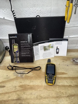 Garmin GPSMAP 64 GPS Handheld Device Hiking Navigator TESTED! - Image 1 of 4