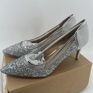 Journee Collection Damenschuhe silberfarben Absatz Größe 11 silberfarben Pumps Absatz 11M NEU - Bild 1 von 14