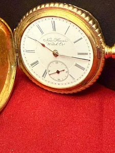 Antique New Haven Pocket Watch Gold Filled 10S - 13 - Picture 1 of 5