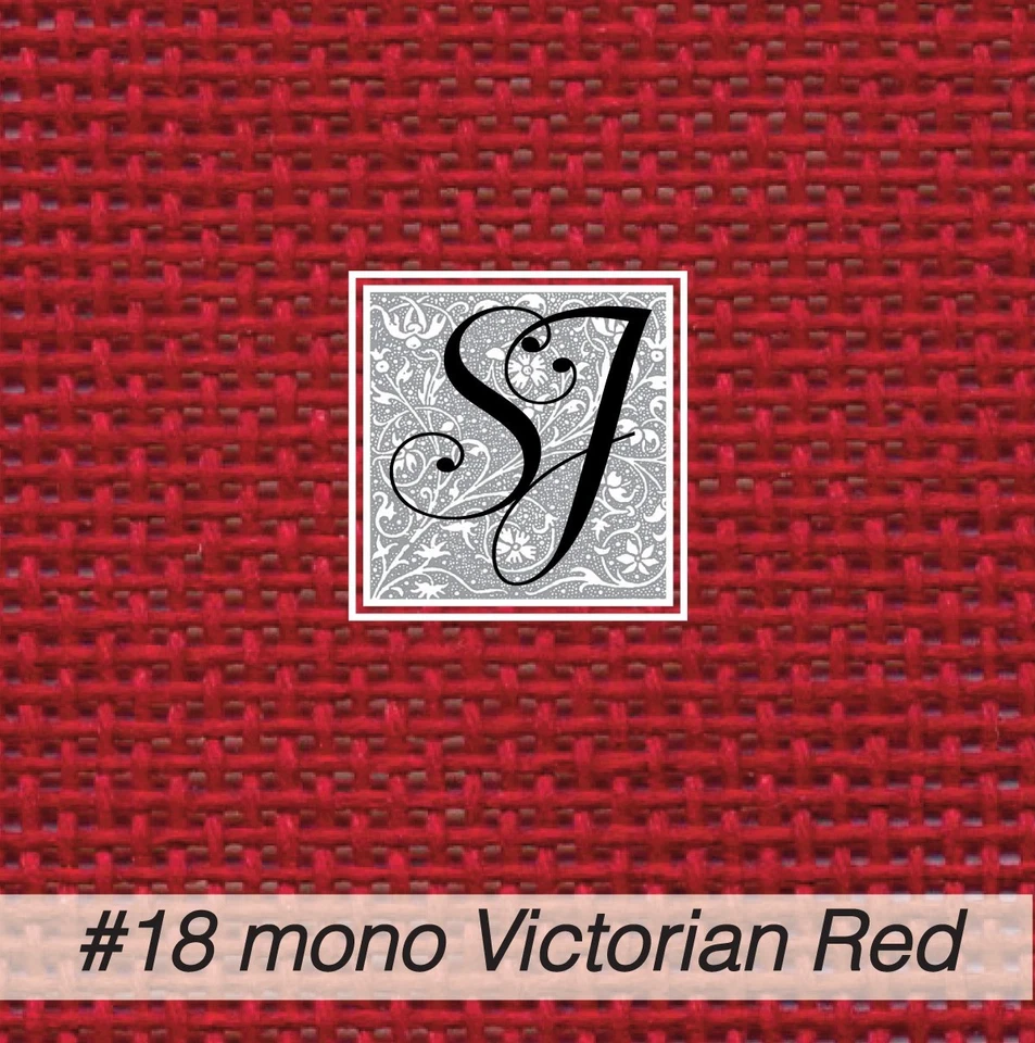 18" x 20" blank needlepoint canvas ZWEIGART #18 Deluxe Mono *VICTORIAN RED* - Image 1 of 1