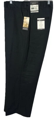 Pantalones de vestir Arrow Micro Comfort negros poliéster talla 42 X 30 nuevos con etiquetas Foto 1 de 4