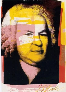 Johann Sebastian Bach 1685-1750 compositor alemán • postal de arte moderno - Imagen 1 de 1