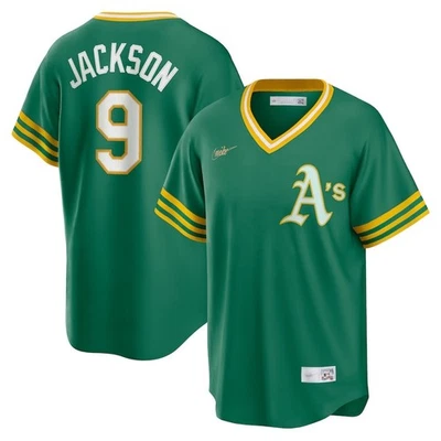 Official Reggie Jackson Oakland A's Cooperstown Throwback Jersey XL Reg$135 - Image 1 of 3