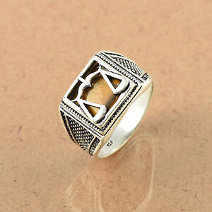 Weighing Scale Rings 925 Sterling Silver Tiger's Eye Signet Ring size US 4-8